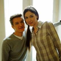 Анатолий Руденко и Юлия Кельчевская на съемках фильма "Два билета в Венецию"