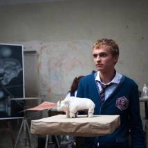 Илья Шидловский на съемках сериала "Сплит"