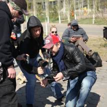Алексей Голубев на съемках фильма "Сердце мое - Астана"