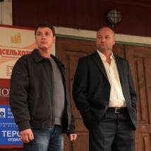 Александр Яценко на съемках фильма "Долгая счастливая жизнь"