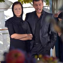 Елена Лагута и Станислав Николаев на съемках сериала "Кровинушка"
