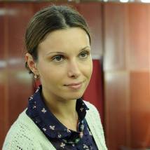 Александра Урсуляк на съемках сериала "Однолюбы"