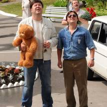 Максим Лагашкин, Александр Робак на съемках сериала "Однолюбы"