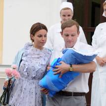 Александра Урсуляк, Федор Лавров на съемках сериала "Однолюбы"