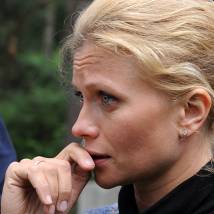 Татьяна Черкасова на съемках сериала "Однолюбы"