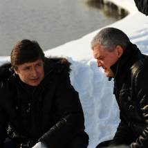 Сергей Любимов и Сергей Плотников на съемках сериала "Мент в законе 5"