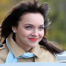 Наталья Земцова на съемках сериала "Восьмидесятые"