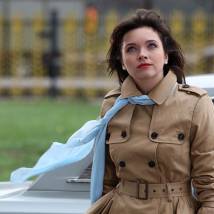 Наталья Земцова на съемках сериала "Восьмидесятые"