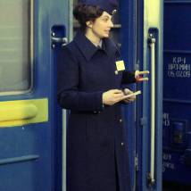 Ирина Козеева на съемках сериала "Путейцы 3"