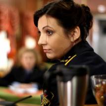 Ирина Козеева на съемках сериала "Путейцы 3"