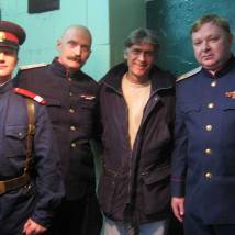 Михаил Асанкин, Рустам Уразаев на съемках сериала "Легавый"