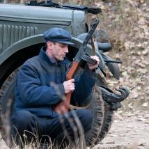 Олег Морозов на съемках сериала "Смерть шпионам! Скрытый враг"