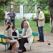 На съемках фильма "Не жалею, не зову, не плачу"