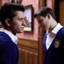 Павел Прилучный и Алексей Коряков на съемках сериала "Закрытая школа. Заставь себя жить"