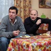 Андрей Чернышов и Александр Фисенко на съемках сериала "Земский доктор. Жизнь заново"