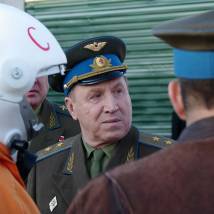 Владимир Стеклов на съемках фильма "Гагарин. Первый в космосе"