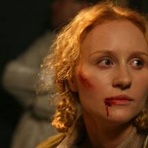Нина Курпякова на съемках сериала "Военная разведка. Северный фронт" (© фото: Андрей Абраменков)
