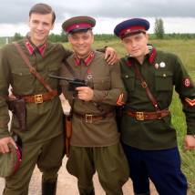 Виктор Бабак на съемках фильма "Команда 8"