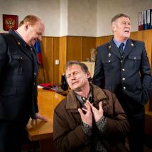На съемках фильма "Золотые ножницы"