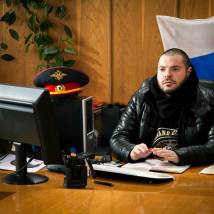 На съемках фильма "Золотые ножницы"