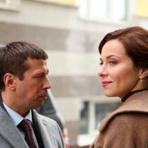 Екатерина Гусева и Андрей Мерзликин на съемках фильма "Невидимки"