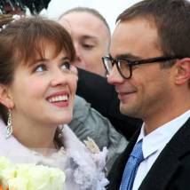 Людмила Свитова и Андрей Чадов на съемках сериала "Дело чести"