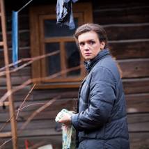 Наталья Терехова на съемках фильма "Примета на счастье"