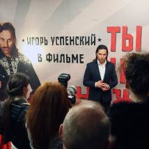 Александр Ревва на съемках фильма "Дублер"