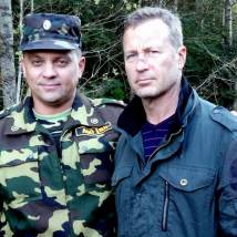 Виктор Бабак и Олег Штефанко на съемках сериала "Псевдоним "Албанец" 4"