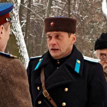 Александр Домогаров, Борис Романов на съемках сериала "Марьина Роща"