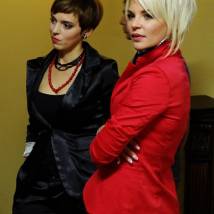 Елена Купрашевич и Нелли Уварова на съемках сериала "Бывшая жена"