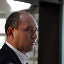 Михаил Жонин на съемках сериала "Ловушка"