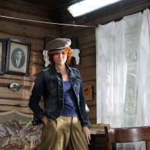 Ольга Погодина на съемках сериала "Бабий бунт, или Война в Новоселково"