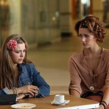 Ирина Пегова и Анна Антонова на съемках сериала "Маша в законе"