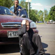Тимофей Трибунцев на съемках сериала "Выхожу тебя искать 2"
