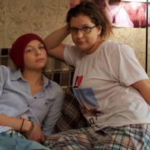 Таисия Вилкова и Анастасия Денисова на съемках сериала "Деффчонки"