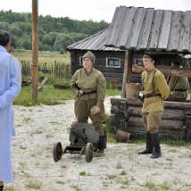 На съемках фильма "Убить Дрозда"