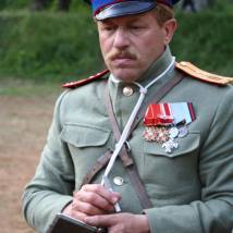 Игорь Черницкий на съемках фильма "ПодпоручикЪ РомашовЪ"