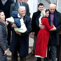 На съемках фильма "Обменяйтесь кольцами"