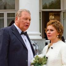 Анна Каменкова, Валентин Смирнитский на съемках сериала "Мама-детектив"