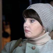 Инга Оболдина (Стрелкова) на съемках сериала "Мама-детектив"