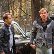 Павел Капитонов, Кирилл Плетнев на съемках сериала "Мама-детектив"