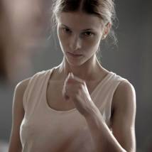 Светлана Иванова на съемках сериала "Разведчицы"