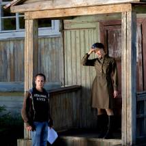 Феликс Герчиков и Светлана Устинова на съемках сериала "Разведчицы"
