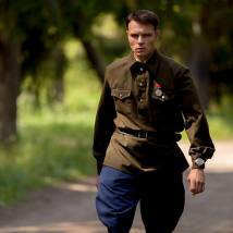 Евгений Пронин на съемках сериала "Разведчицы"