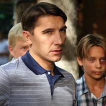 Сергей Угрюмов на съемках сериала "Департамент"