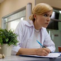 Мария Куликова на съемках сериала "Склифосовский 2"