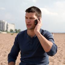 Даниил Страхов на съемках сериала "Принцип Хабарова"