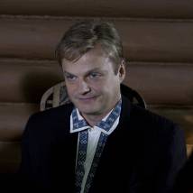 Сергей Барковский на съемках сериала "Бедные родственники"