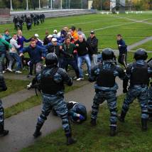 На съемках фильма "Околофутбола"
